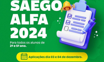 Prefeitura de Mineiros anuncia avaliação Saego Alfa 2024 para alunos do 2º e 5º anos das escolas municipais