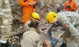 Idoso é resgatado com vida após 61 horas perdido em área de mata de Aragoiânia