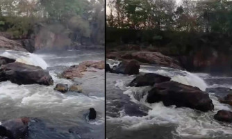 Jovem desaparece após cair no Rio Claro, em Jataí; bombeiros fazem buscas