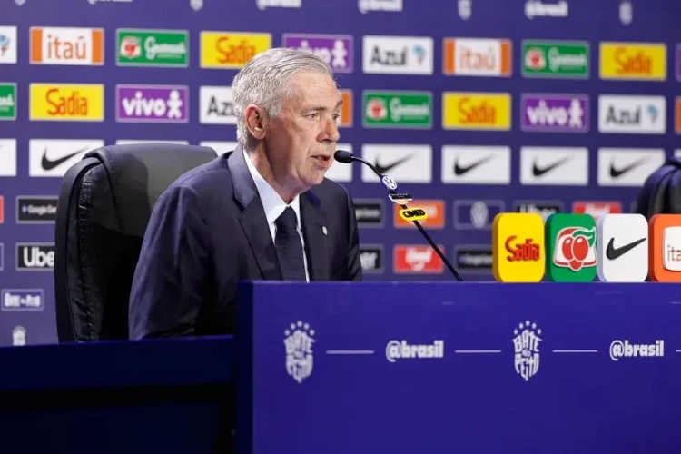 Ancelotti convoca Seleção Brasileira para amistosos contra Austrália e Índia nesta quarta (9)