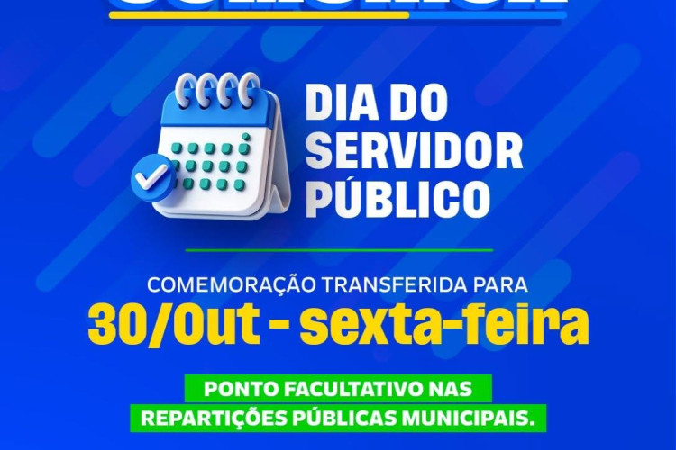 Prefeitura de Mineiros transfere comemoração do Dia do Servidor Público para 30 de outubro